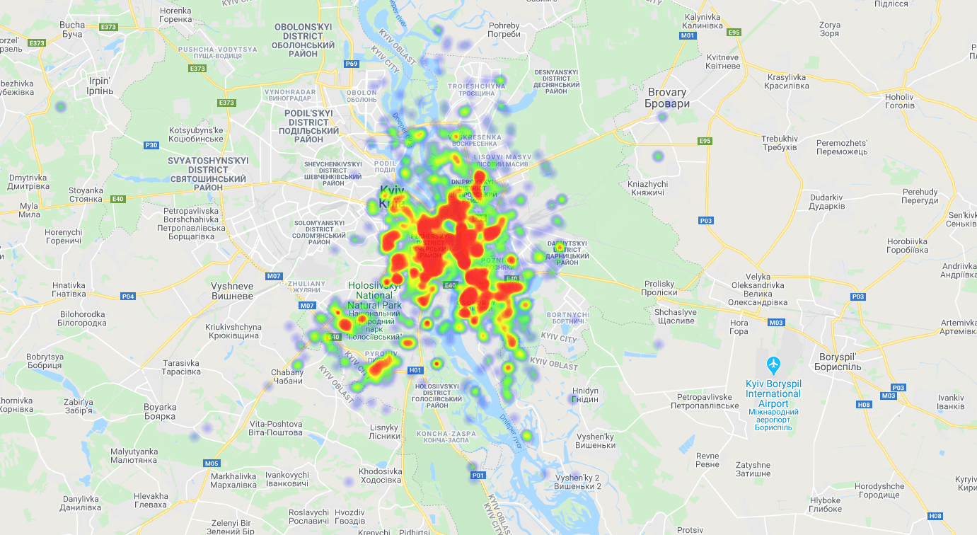 Статистика польотів дронів у Києві, Липень 2020-го року